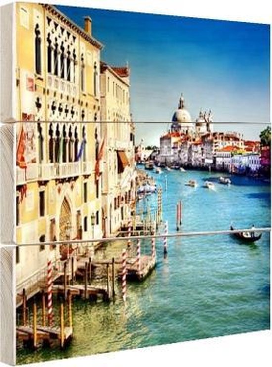 Wanddecoratie hout - Venetië - Italië - Water - 20x30 cm