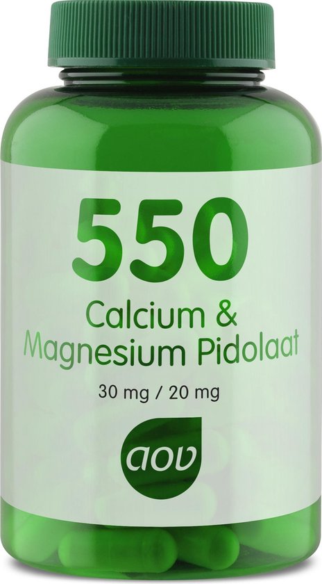 AOV 550 Calcium 30 mg Magnesium Pidolaat 20 mg - 90 vegacaps - Mineralen - Voedingssupplementen