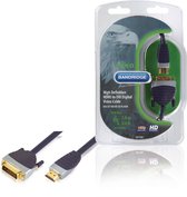 Bandridge - HDMI naar DVI kabel - 2 m - Zwart
