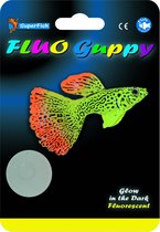 Superfish Fluo Guppy - Aquarium - Ornament - Groen Oranje