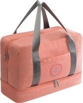 Handbagage Reistas – Waterdicht Vak – Vak voor Schoenen – Vak voor Overige Spullen – Roze