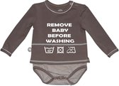 Romper lange mouw - Remove baby taupe 62/68