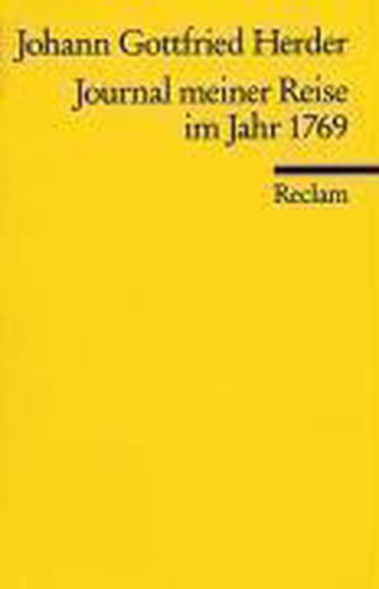 Journal meiner Reise im Jahr 1769