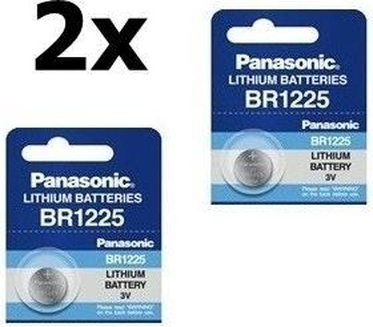 2 Stuks - Panasonic Professional BR1225 CR1225 P183 48mAh 3V batterij