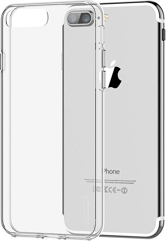 Levendig Bezighouden beneden Hard Case met TPU Soft Frame hoesje voor iPhone 7/8 Plus - Transparant /  Doorzichtig | bol.com