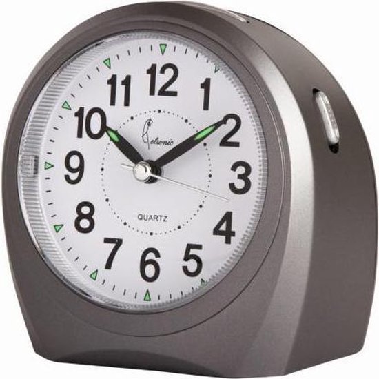 Cetronic T0501S T21 - Wekker - Analoog - Stil uurwerk - Grijs
