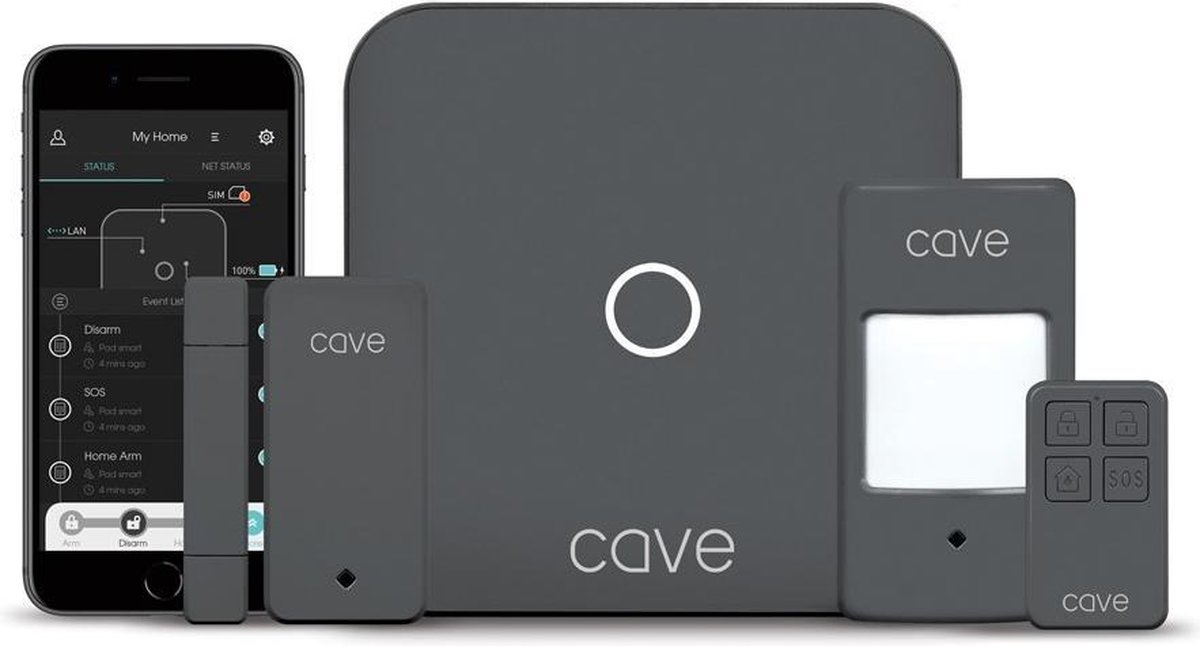 Veho Cave - Smart Home - App besturing - Beveiliging - Alarm - Sensoren - Accessoires - Huis