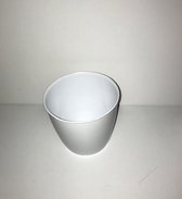 Bloempot Wit diameter 10 cm (set van 2)