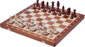 Schaakbord Schaakspel Tournament 5 - 48 x 48 cm Schaakspel - Koningshoogte 87mm - Inclusief Verzwaarde Schaakstukken - Schaken - Schaakset