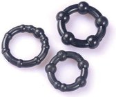 Max Passion Penisring Get Hard Triple Penis Ringen - Black