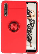 Softcase voor Huawei P20 Pro Hoesje met Ring Houder Rood