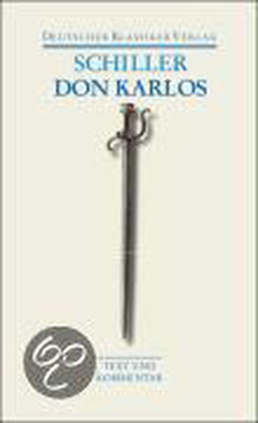 Don Karlos de Schiller, avec une épée sur la couverture.