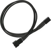 Câble adaptateur / réducteur Nanoxia 900100017 3 broches Molex Zwart