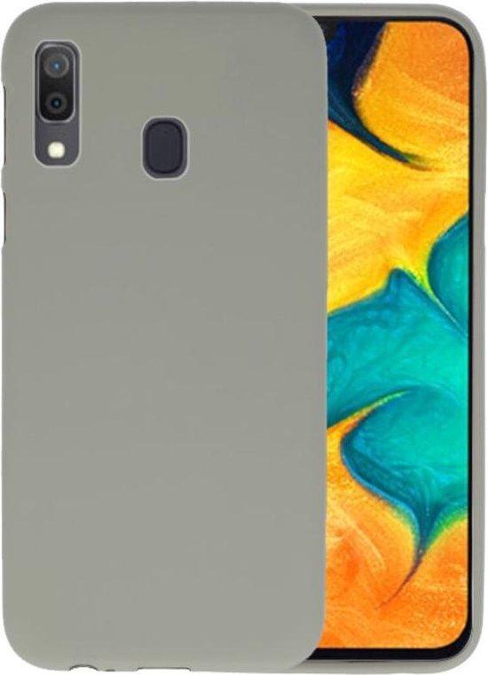 BackCover Hoesje Color Telefoonhoesje voor Samsung Galaxy A30 - Grijs |  bol.com