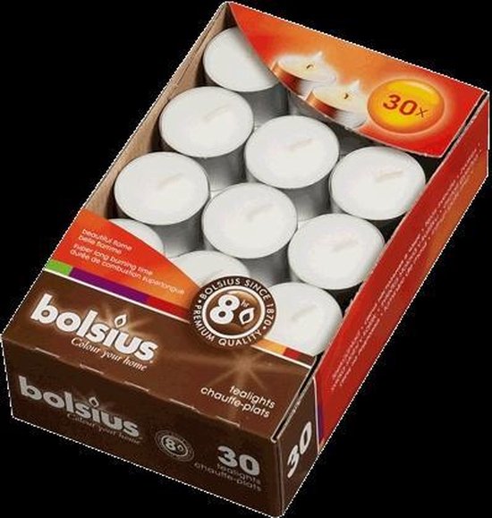 Bolsius Waxinelichtjes - 30 Stuks - Wit | bol.com