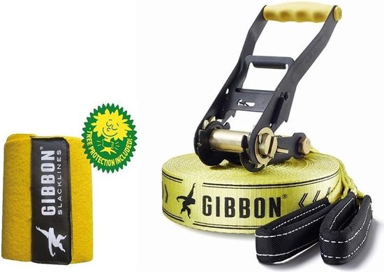 GIBBON Classic Line X13 Tree Pro Set slackline tree pro set geel | bol