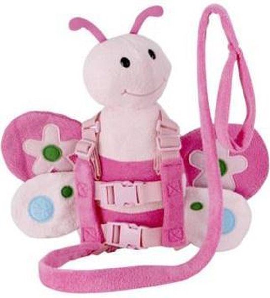 Foto: Goldbug harness buddy kindertuigje knuffel rugzakje met looplijn looptuigje vlinder