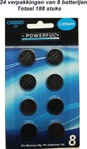 24 kaarten van 8 CR2025 Knoopcel Batterijen