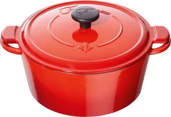 Fontignac cocotte mains libres - rond - 26 cm - rouge | bol.com