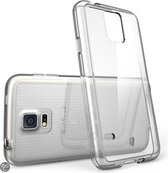 Samsung S5 Transparant Ultra Dunne TPU Siliconen case Cover  +  Tempered Glass Screen Protector