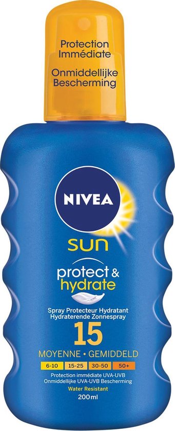 ontwerp voeden hobby NIVEA Sun - SPF 15 - 200 ml - Zonnebrand spray | bol.com