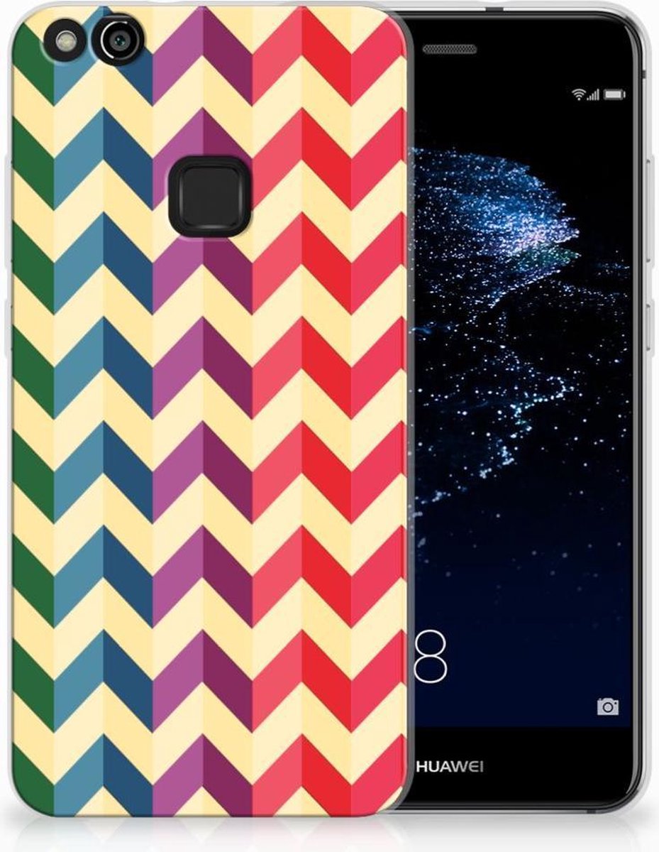 Huawei P10 Lite TPU bumper Zigzag Multi Color