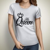 His Queen Tshirt | Wit | Small
