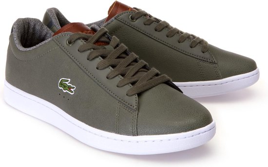 Lacoste Carnaby Sneakers - Maat 41 - Mannen - groen/wit | bol.com