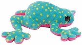 Pluche turquoise kikker knuffel 15 cm