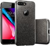 Apple iPhone 8 Plus - Coque à paillettes Noir Silicone TPU Backcover - BlingBling