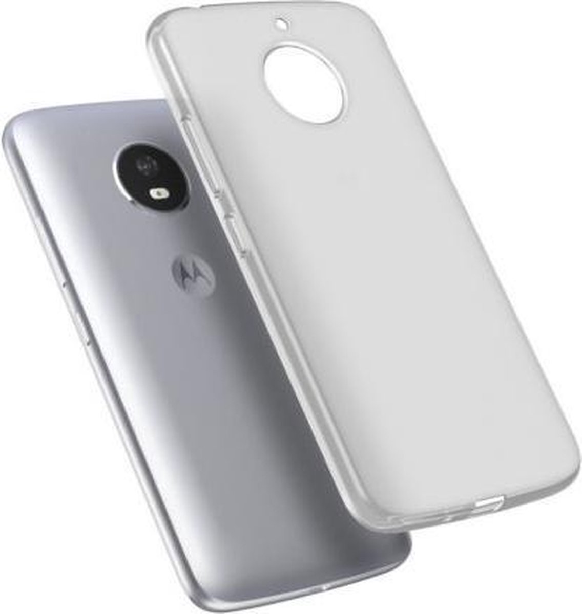 Wit mat transparant siliconen tpu hoesje Geschikt voor Motorola Moto E4 Plus