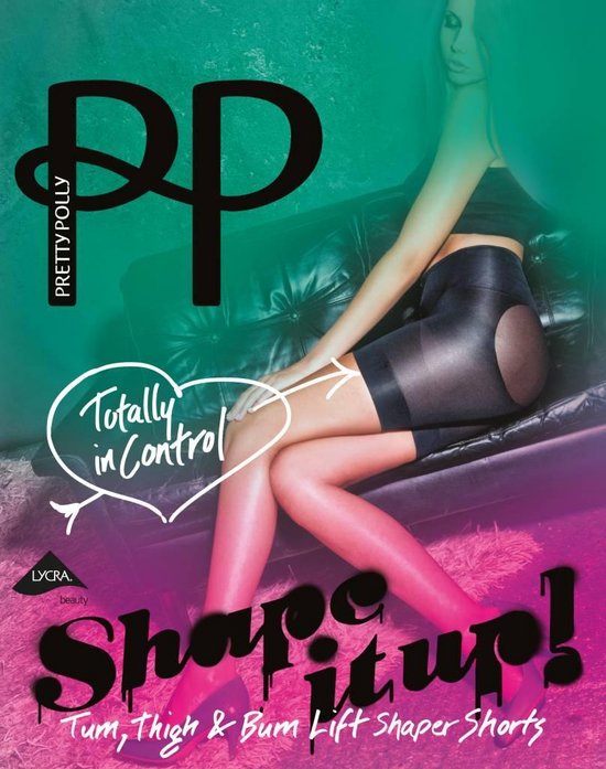 Pretty Polly Shape it up lift shaper short - Bude - Maat S/M