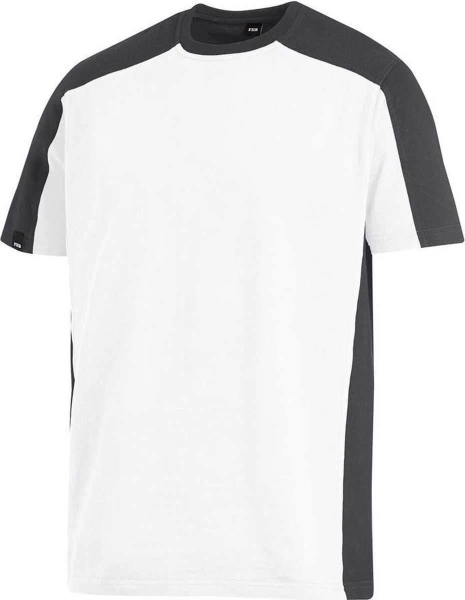 FHB Marc TShirt tweekleurig WitAntraciet maat XS