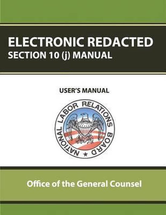 Electronic Redacted Section 10(j) Manual - cover