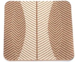 Amorim Cork Korko Home Summer Leaves Onderzetter - Kurk - 9,5 x 9,5 cm - Set van 4 stuks - Bruin