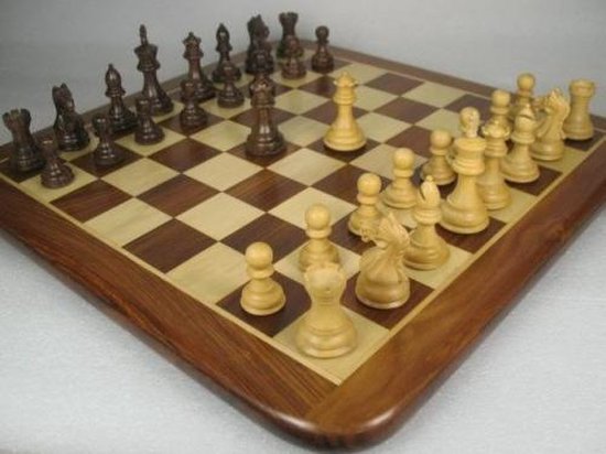 stilte bom keuken Staunton schaakset met verzwaarde schaakstukken, Koningshoogte 80 mm,  inclusief Bord |... | bol.com