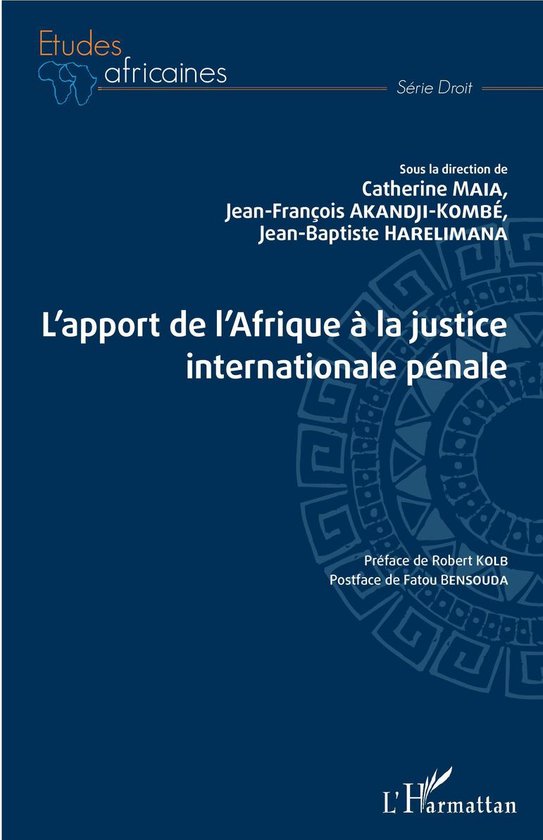 L'apport de l'Afrique à la justice internationale pénale - cover