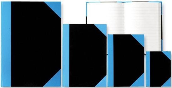 semester dok deze A4 Schrift - Lijn - Harde kaft - Blauw Zwart - 1 Stuk | bol.com