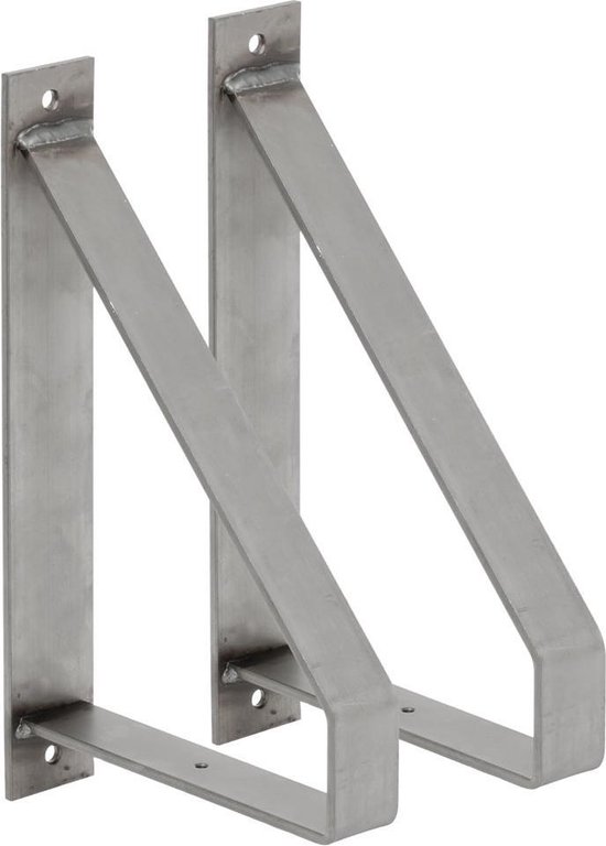 klant hebben Kaal Plankdrager Wandrek beugels staal "Advendo" boekenplank steunen set voor  planken van 15cm | bol.com