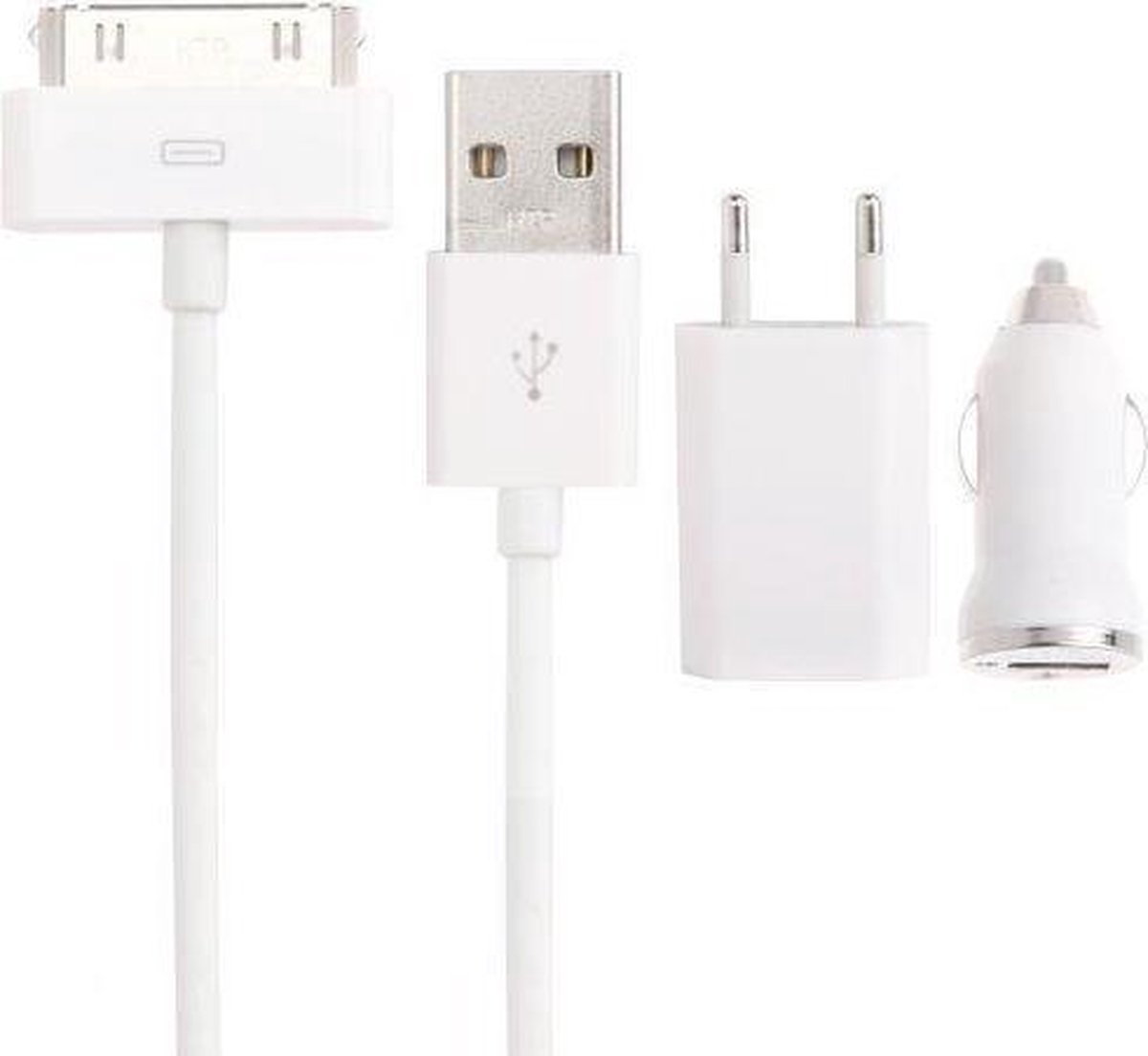 Ipad & Iphone 3 / 4 oplader / oplaadpakket met 1 meter kabel