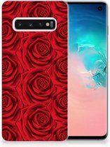 Geschikt voor Samsung Galaxy S10 TPU Siliconen Hoesje Red Roses