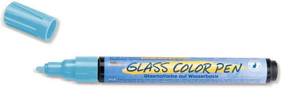 Foto: Kreul lichtblauwe glasstift glass colorpen geschikt voor decoraties op acryl glas porselein metaal metaalfolie keramiek en spiegels