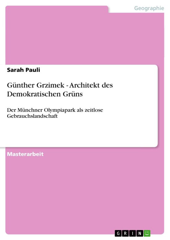 Günther Grzimek - Architekt des Demokratischen Grüns - cover