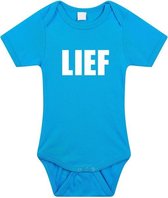 Lief tekst baby rompertje blauw jongens - Kraamcadeau - Babykleding 92 (18-24 maanden)