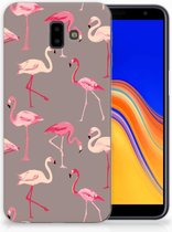 Geschikt voor Samsung Galaxy J6 Plus (2018) Uniek TPU Hoesje Flamingo