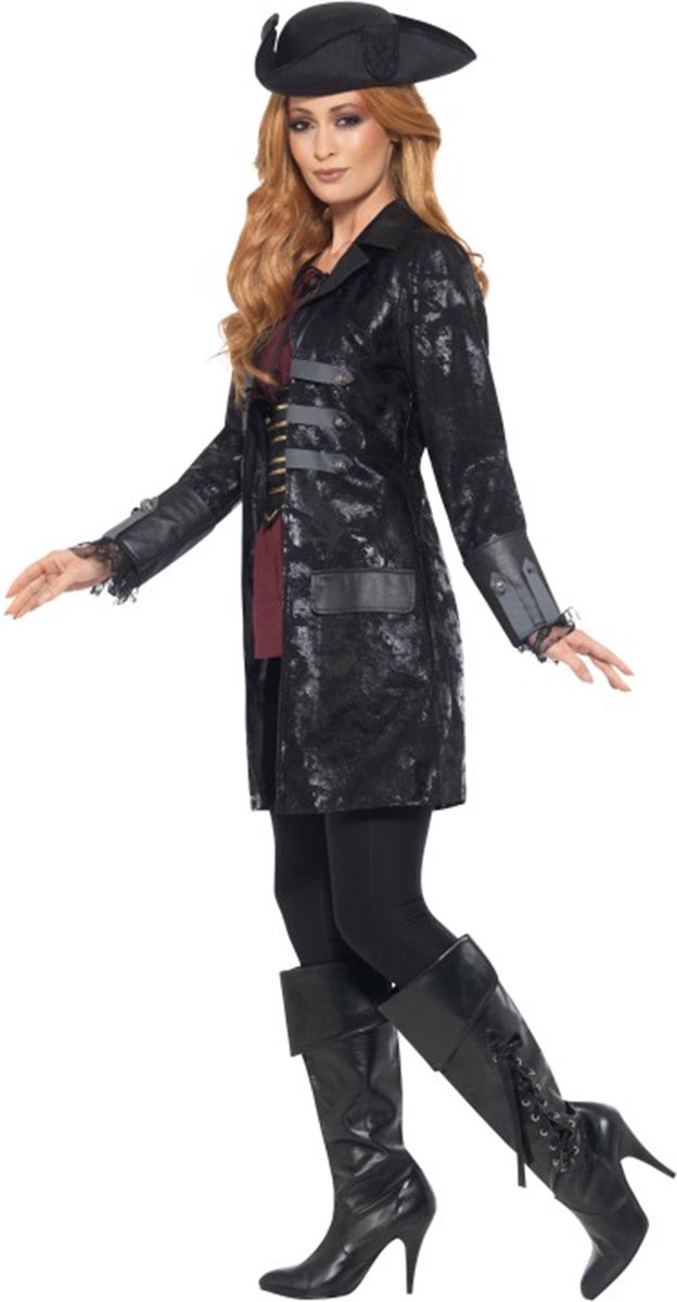 | SMIFFYS Luxe piratenjas voor vrouwen S Dames Piratenjas Luxe Zwart