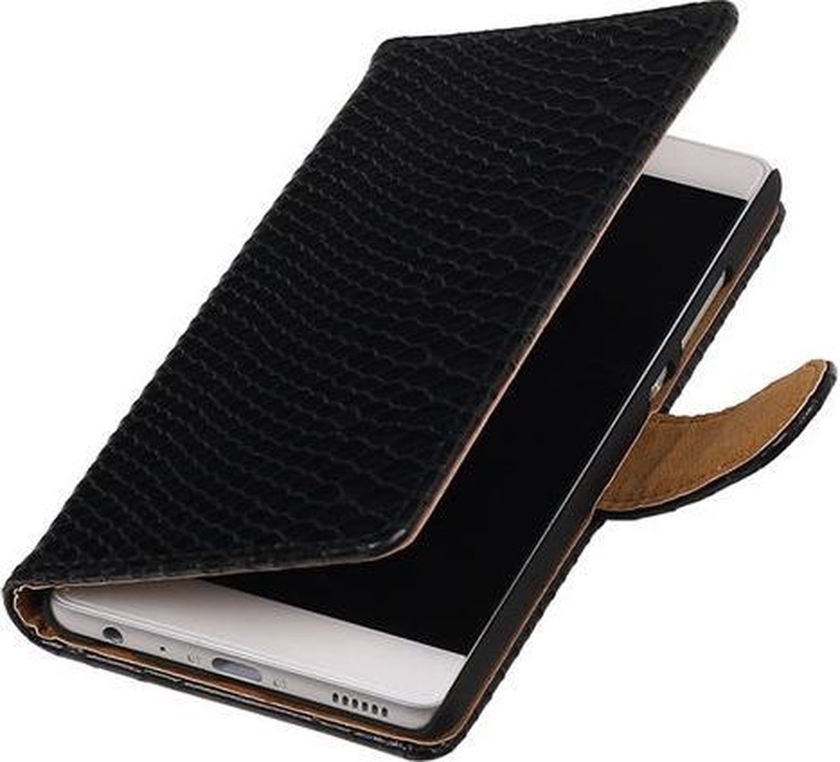 BestCases.nl Huawei Honor 6 Slang booktype hoesje Zwart