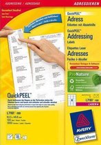 Avery L7161-100 adreslabels Wit