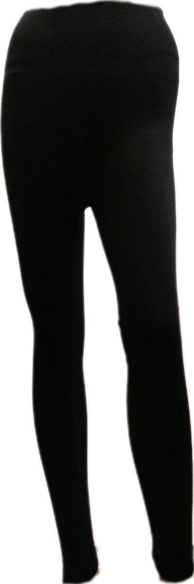 Legging Dames - Warme - High Waist - Thermo Legging - Zwart - Maat 44 t/m 48