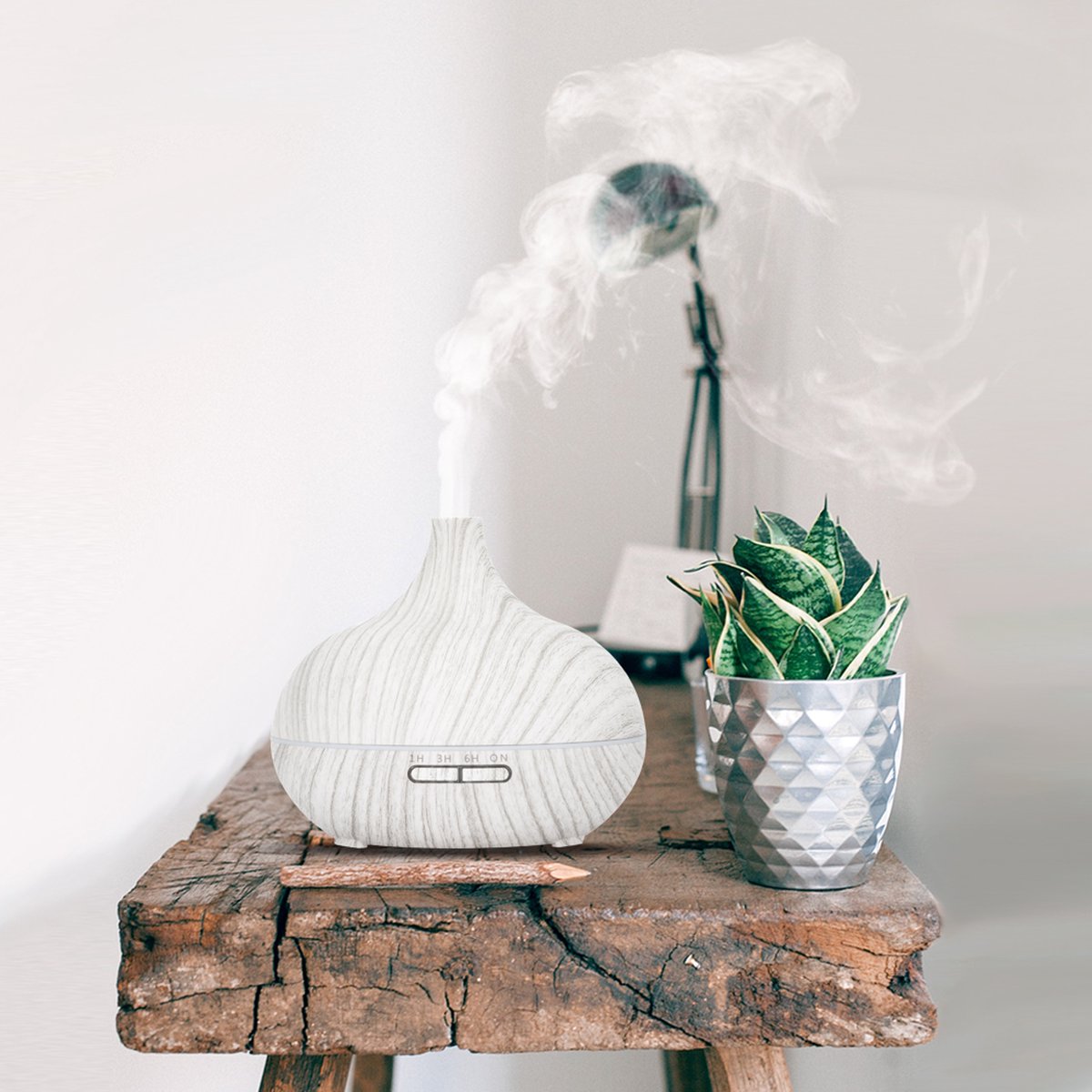 Goedkoopste Aroma Diffuser Essential Pro - White Wood